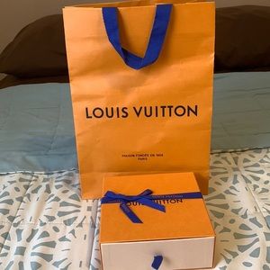 Louis Vuitton empty box with shopping bag